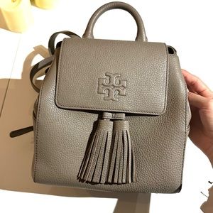 Tory Burch The mini pebbled leather backpack